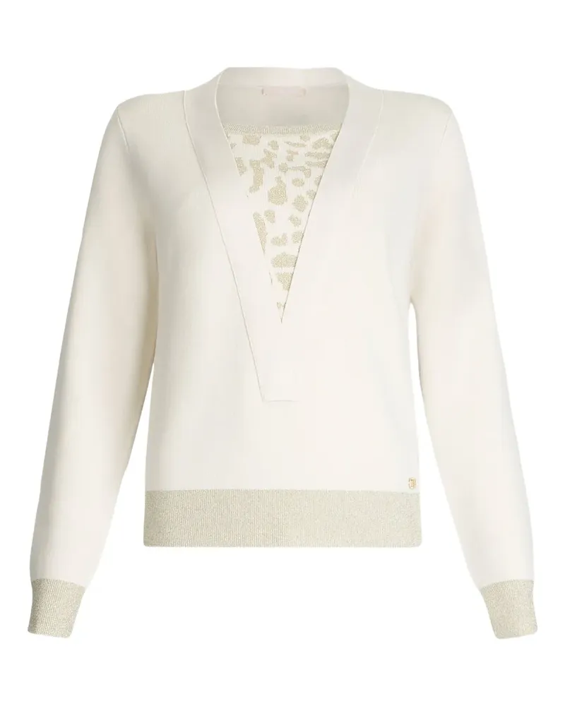 Liu Jo Pullover mit Animal-Print - Weiß Weiß