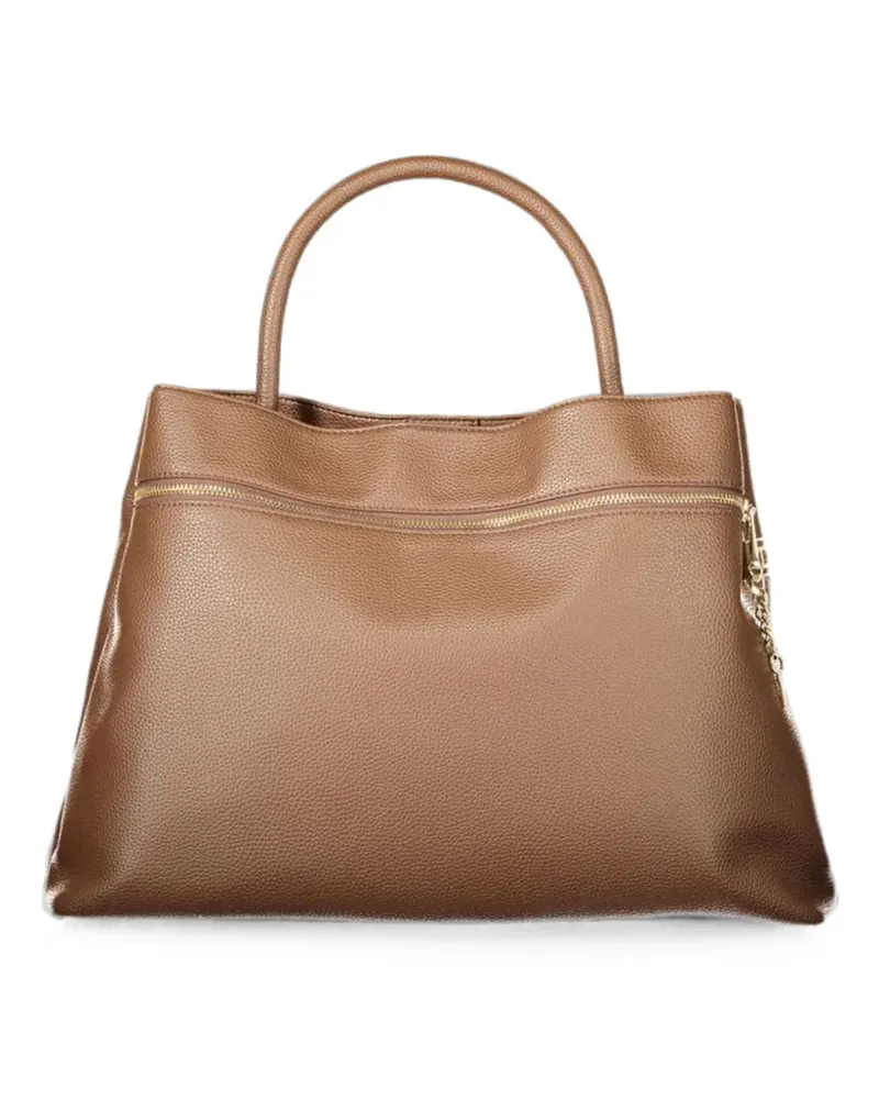 Twin-Set pebbled-texture zip-pocket tote bag - Braun Braun