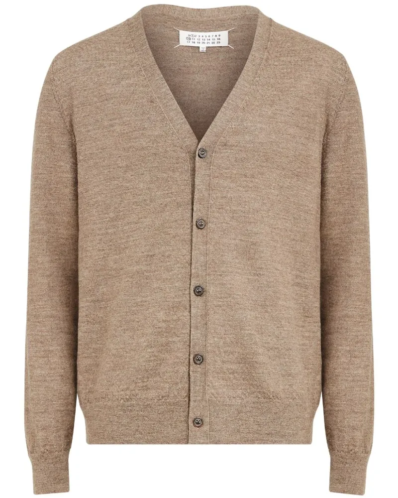 Maison Margiela Fein gestrickter Cardigan - Nude Nude