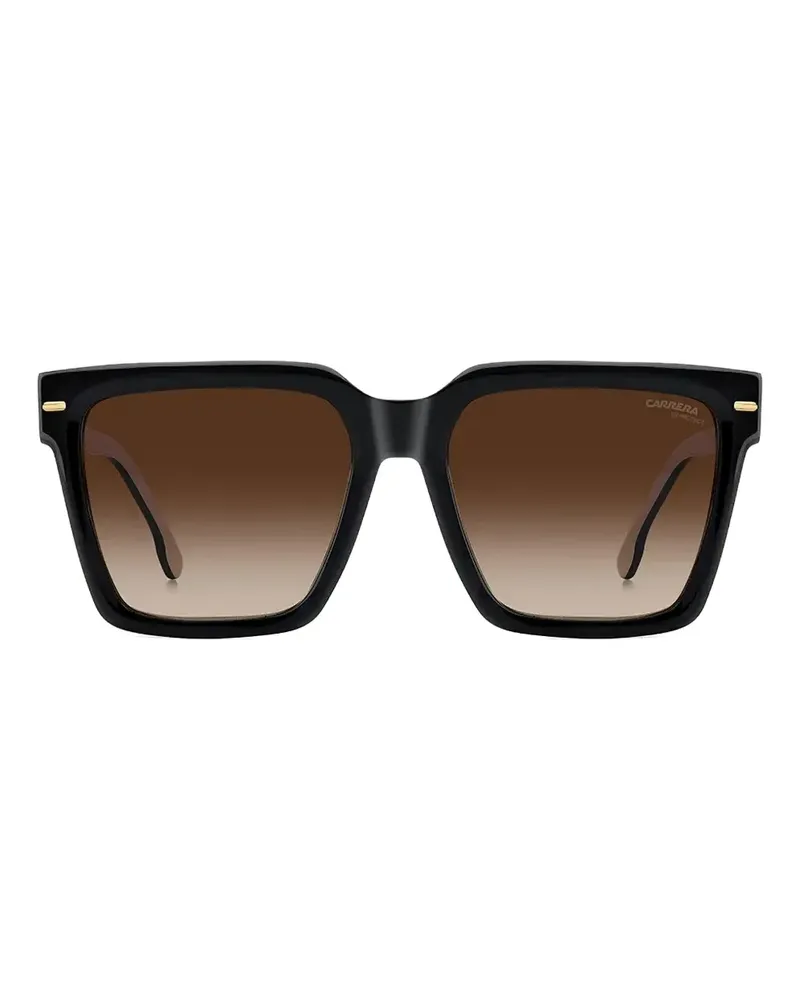 Carrera Sonnenbrille mit eckigem Gestell - Schwarz Schwarz