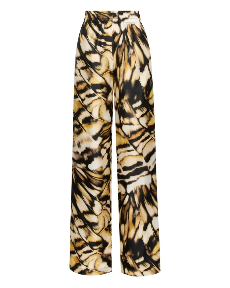Oscar de la Renta Seidenhose mit Print - Nude Nude
