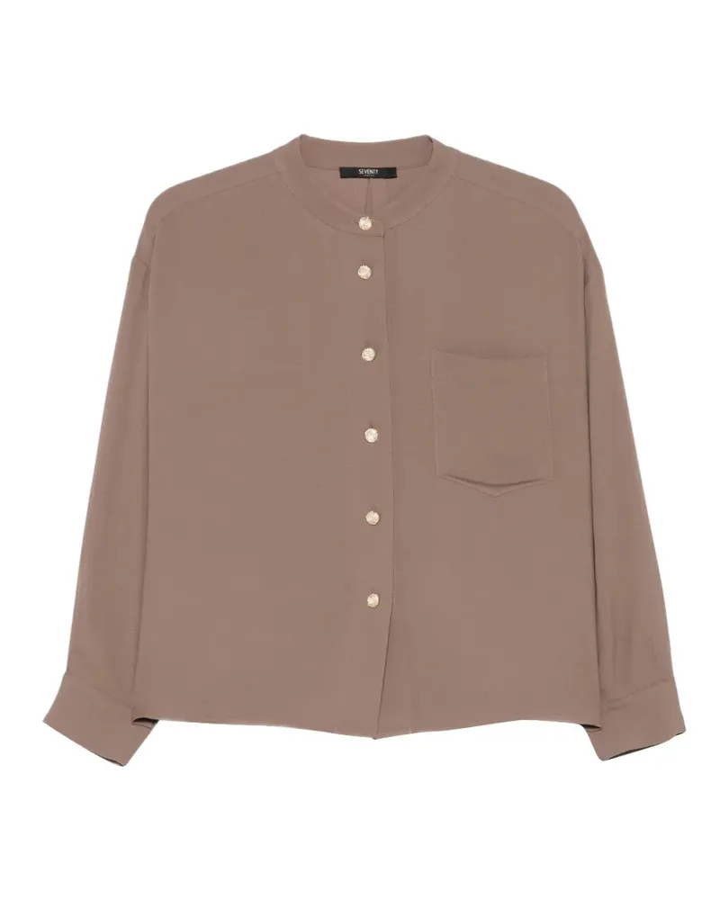 Seventy chest-pocket button-up shirt - Nude Nude