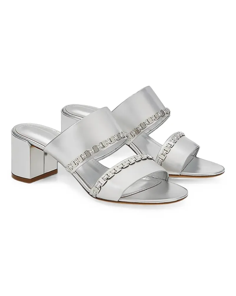 Ferragamo Sandalen mit Gancini-Detail - Silber Silber