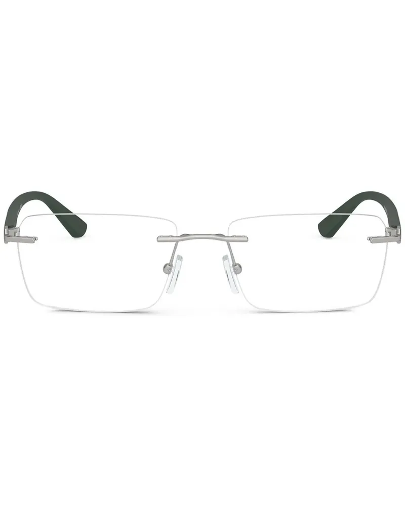 Armani Exchange Brille mit eckigem Gestell - Silber Silber