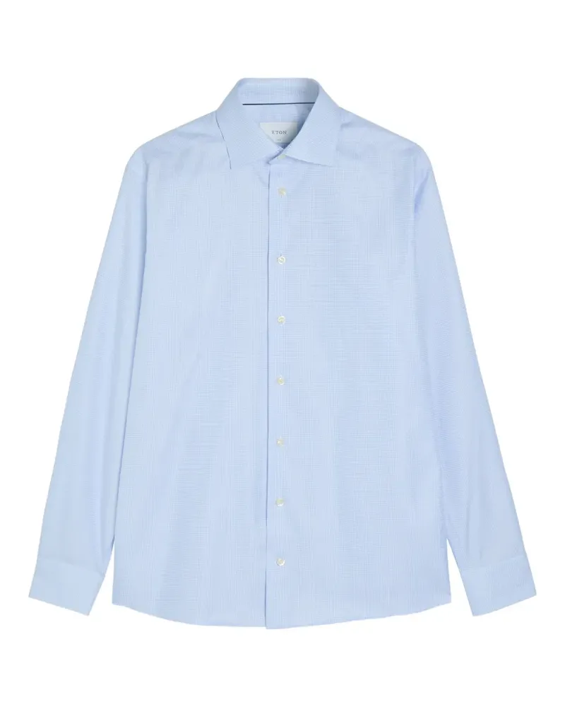 Eton Gemustertes Hemd - Blau Blau