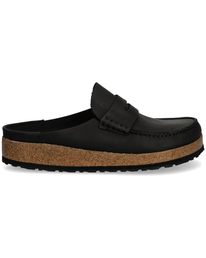 Birkenstock Slipper aus Wildleder - Schwarz Schwarz