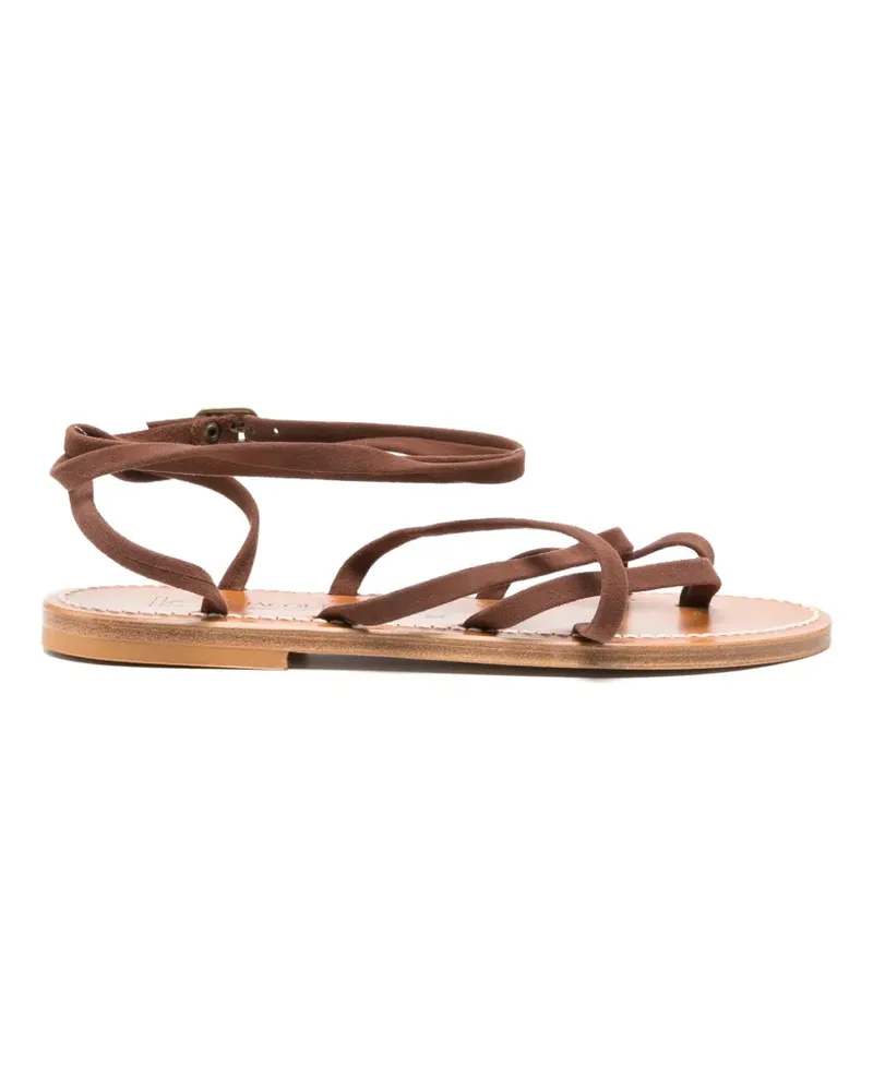 K.Jacques  strappy tie flat sandals - Braun Braun