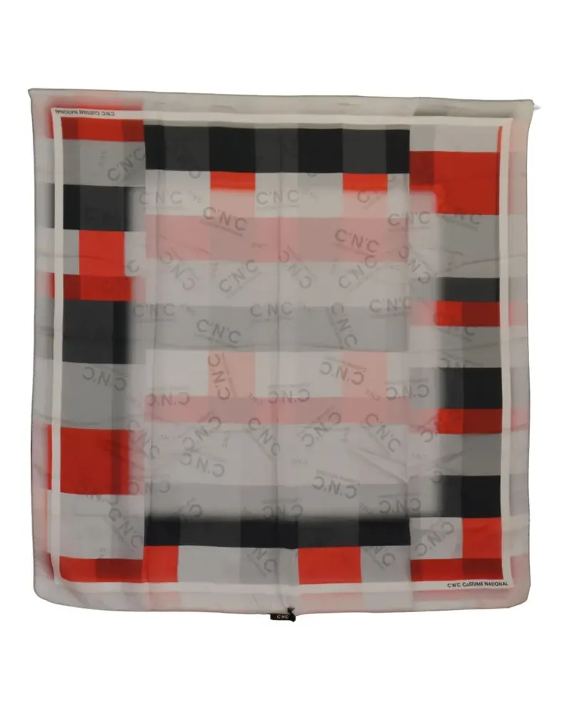 CoSTUME NATIONAL Seidenschal mit geometrischem Muster - Grau Grau