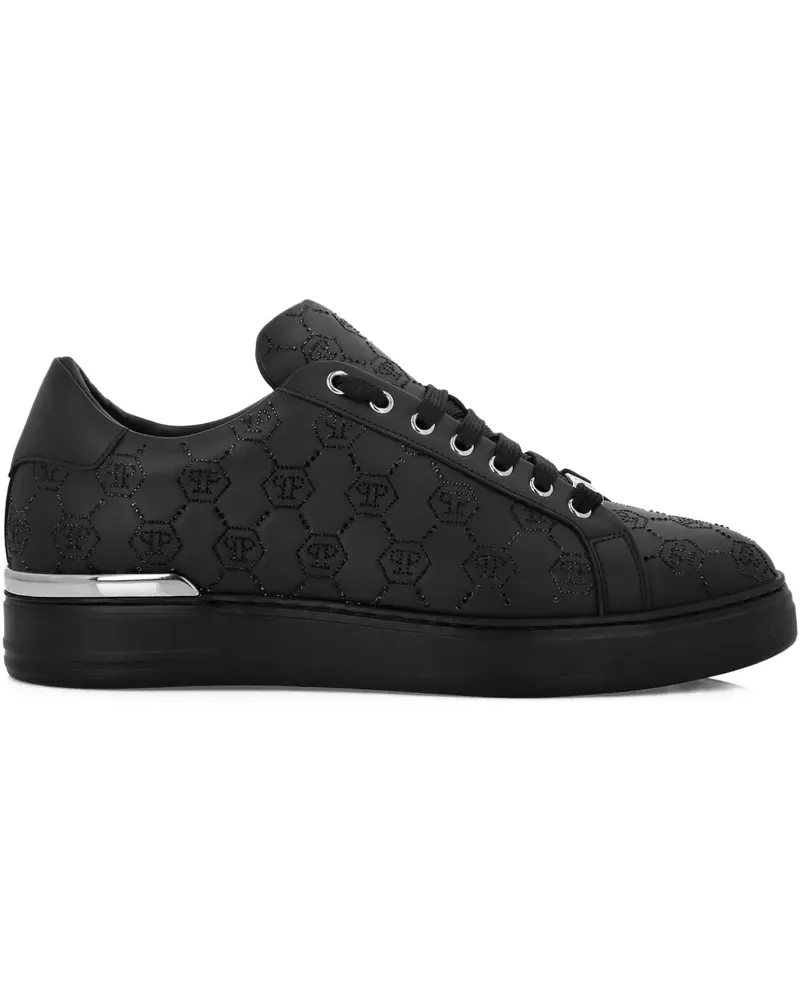 Philipp Plein Sneakers mit Logo-Verzierung - Schwarz Schwarz