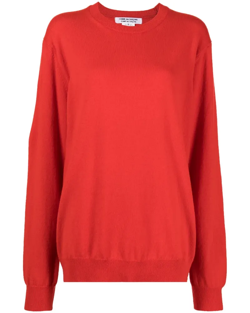 Comme des Garçons Fein gestrickter Kaschmirpullover - Rot Rot