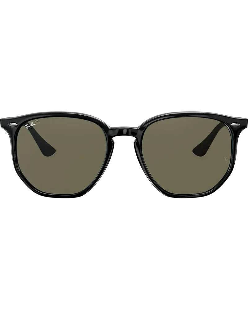 Ray Ban Sechseckige Sonnenbrille - Schwarz Schwarz