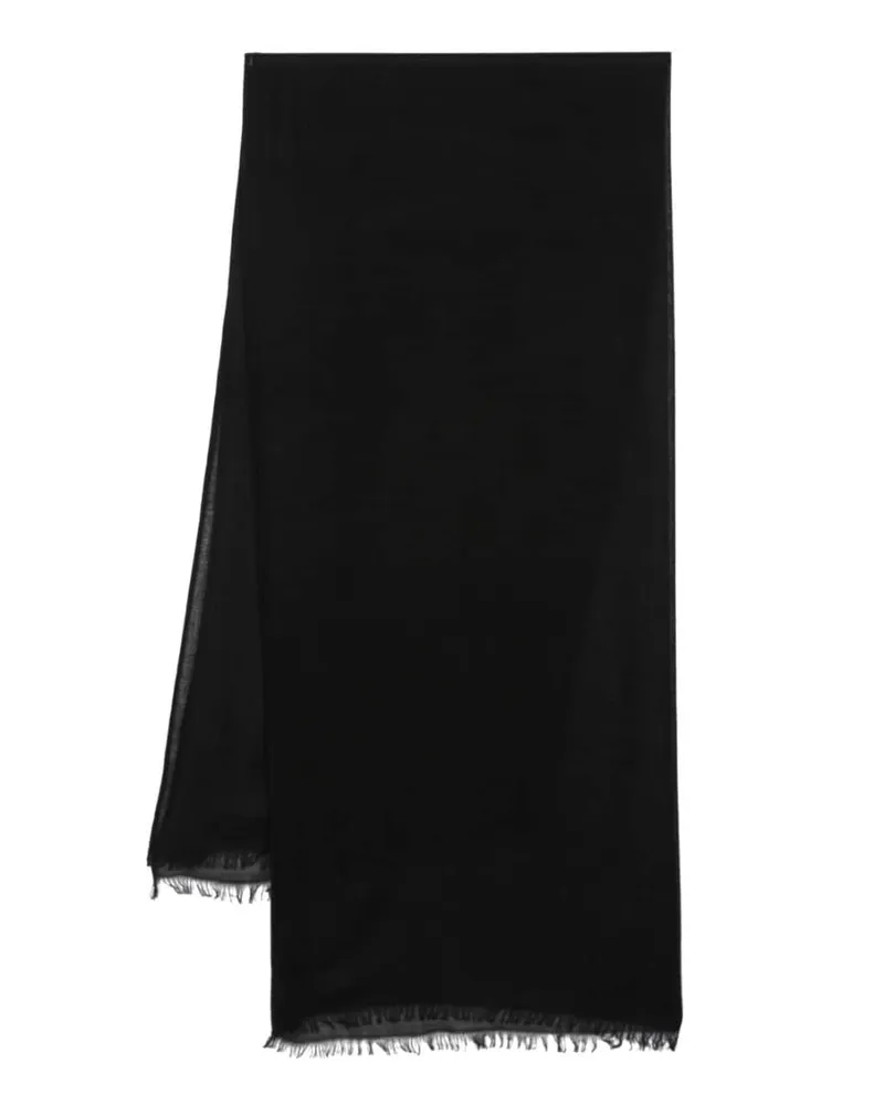 Brunello Cucinelli Schal mit Fransen - Schwarz Schwarz