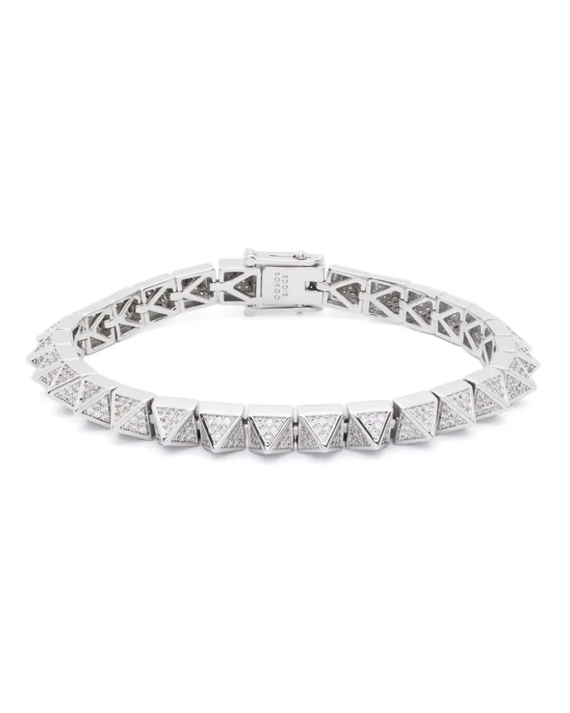 Eddie Borgo Pyramid Armband mit Pavé - Silber Silber
