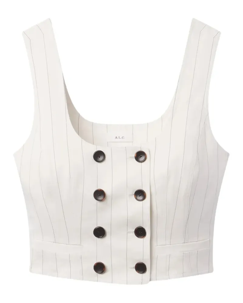 A.L.C. Darcy pinstripe double-breasted top - Weiß Weiß