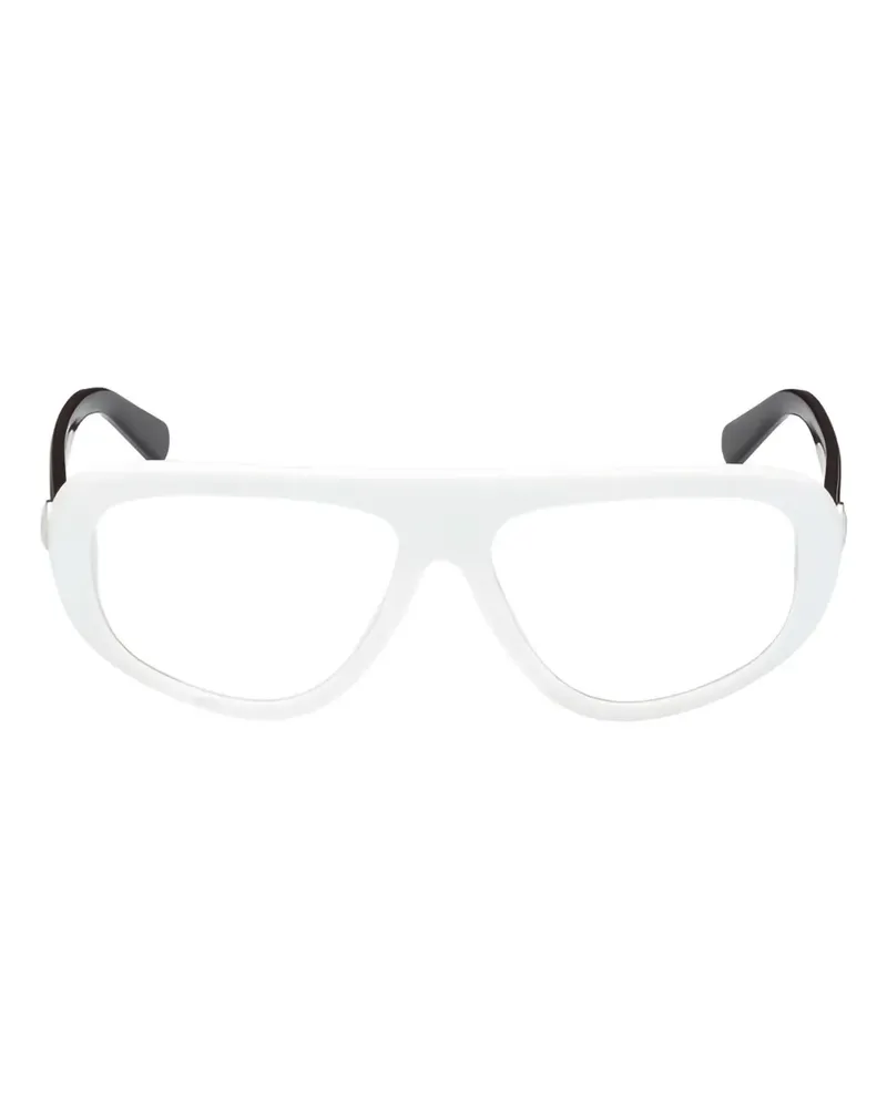 Moncler Brille mit geometrischem Gestell - Weiß Weiß