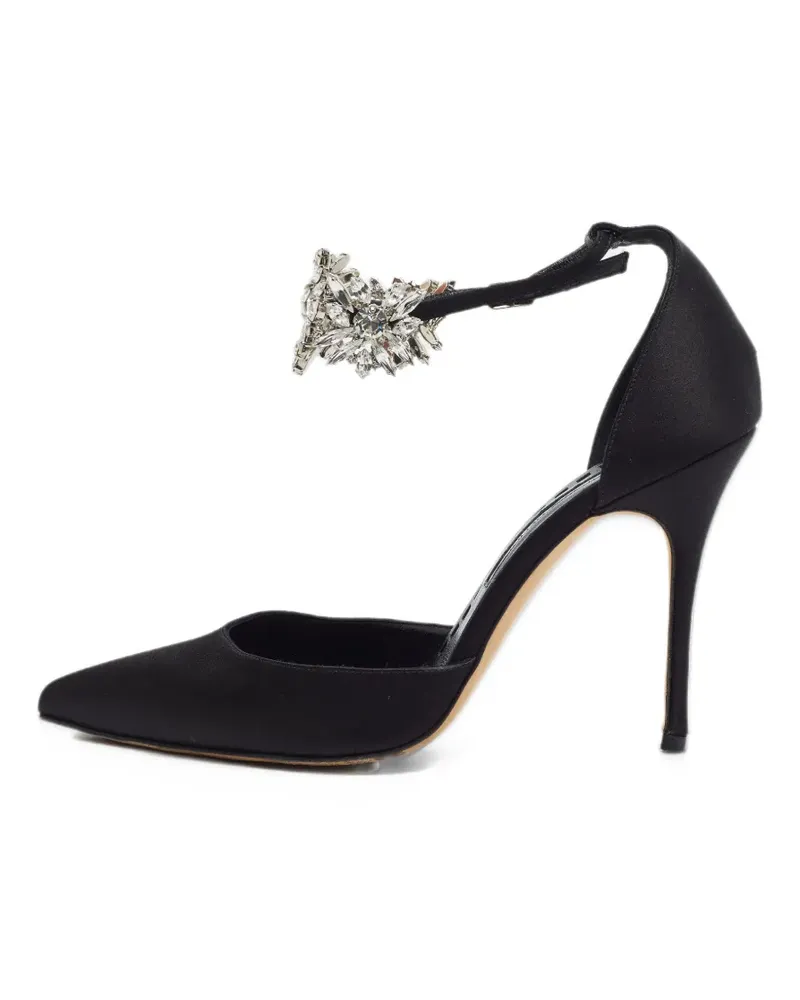 Manolo Blahnik Sicariata Pumps mit Kristallen - Schwarz Schwarz