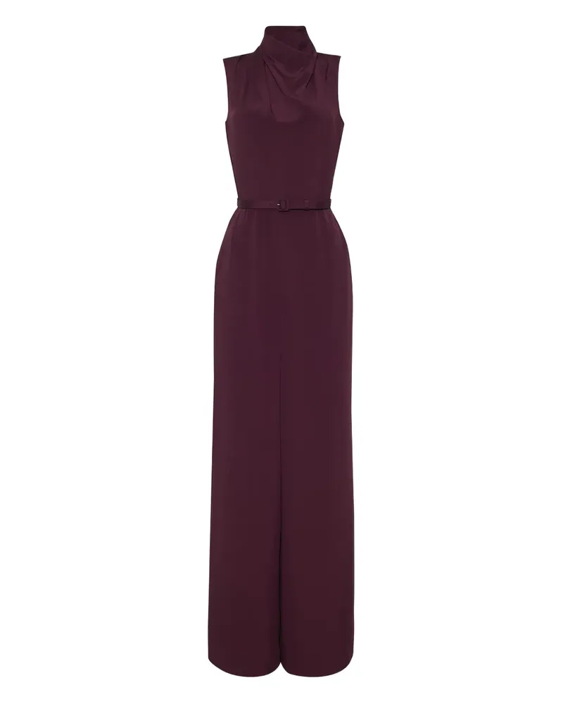 Adam Lippes Jumpsuit mit drapiertem Kragen - Rot Rot