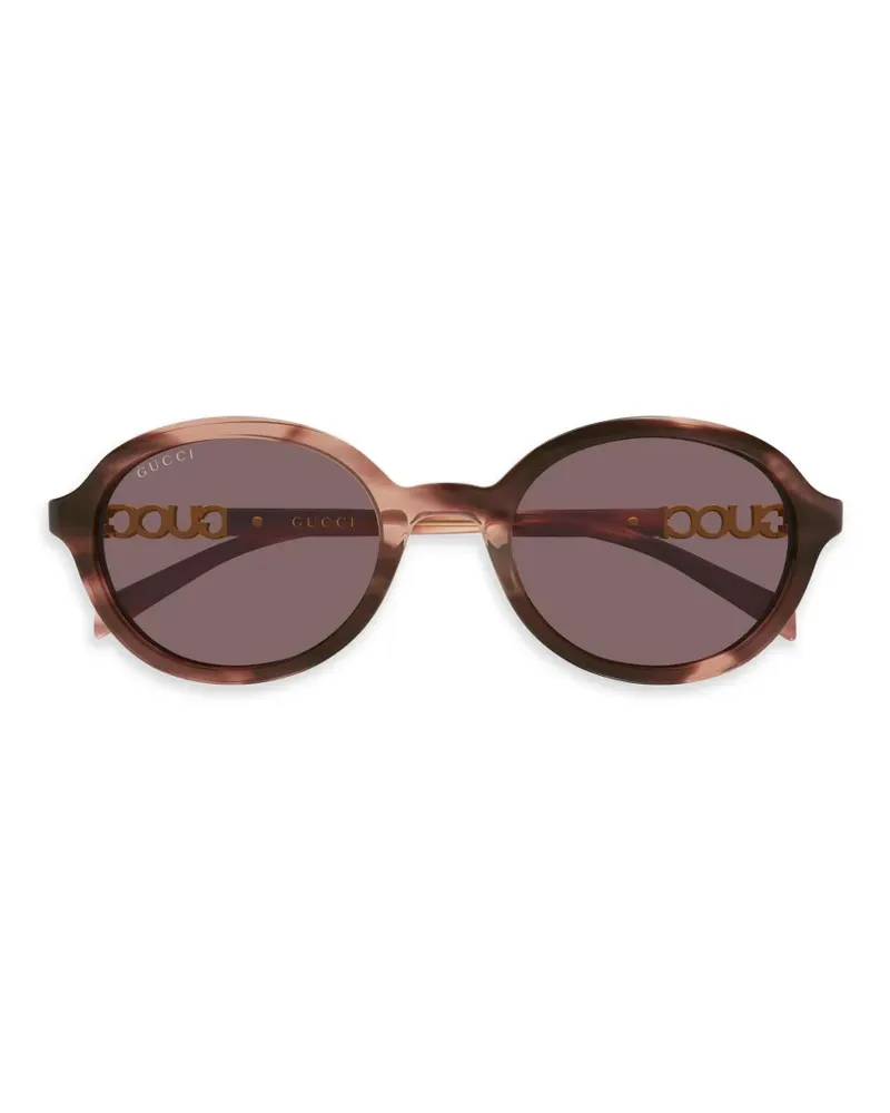 Gucci Sonnenbrille mit rundem Gestell - Braun Braun