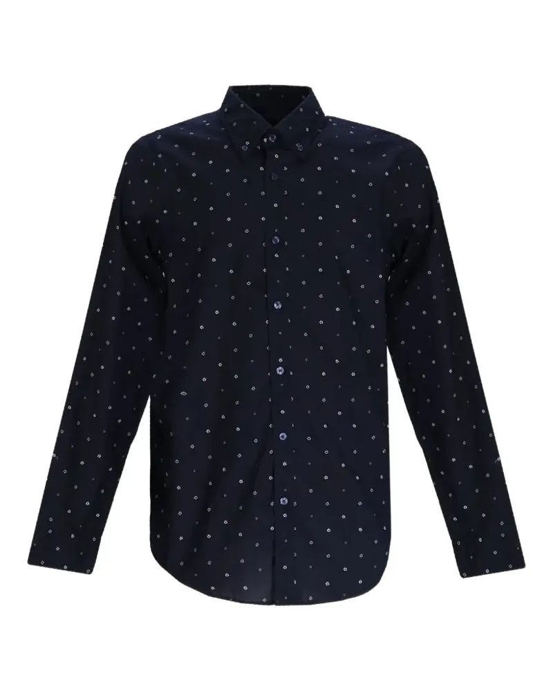 HUGO BOSS Gemustertes Hemd - Blau Blau