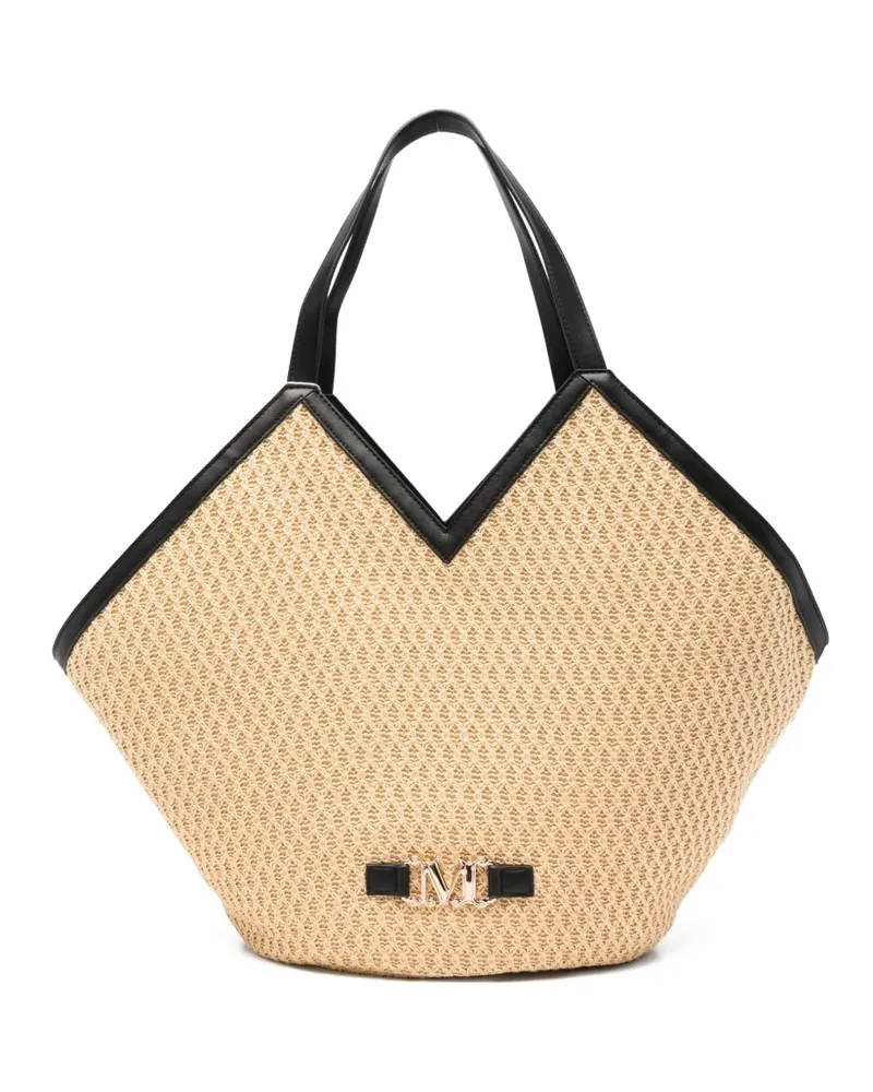 Max Mara Luigi woven tote bag - Nude Nude