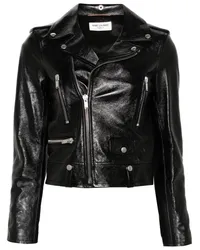 Saint Laurent Klassische Bikerjacke Schwarz