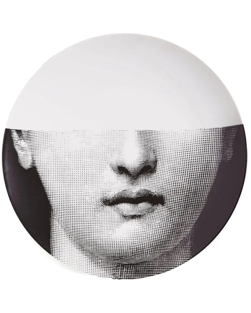 Fornasetti Tema e Variazioni N.7 Wandteller Schwarz