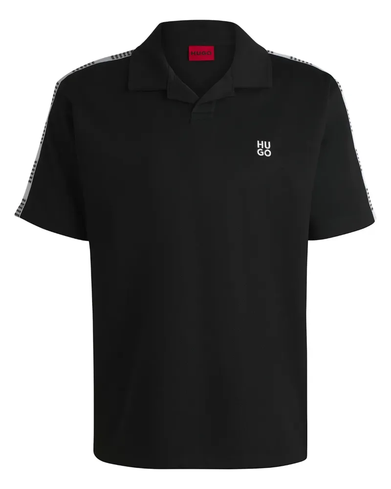 HUGO BOSS Poloshirt mit Logo-Stickerei - Schwarz Schwarz