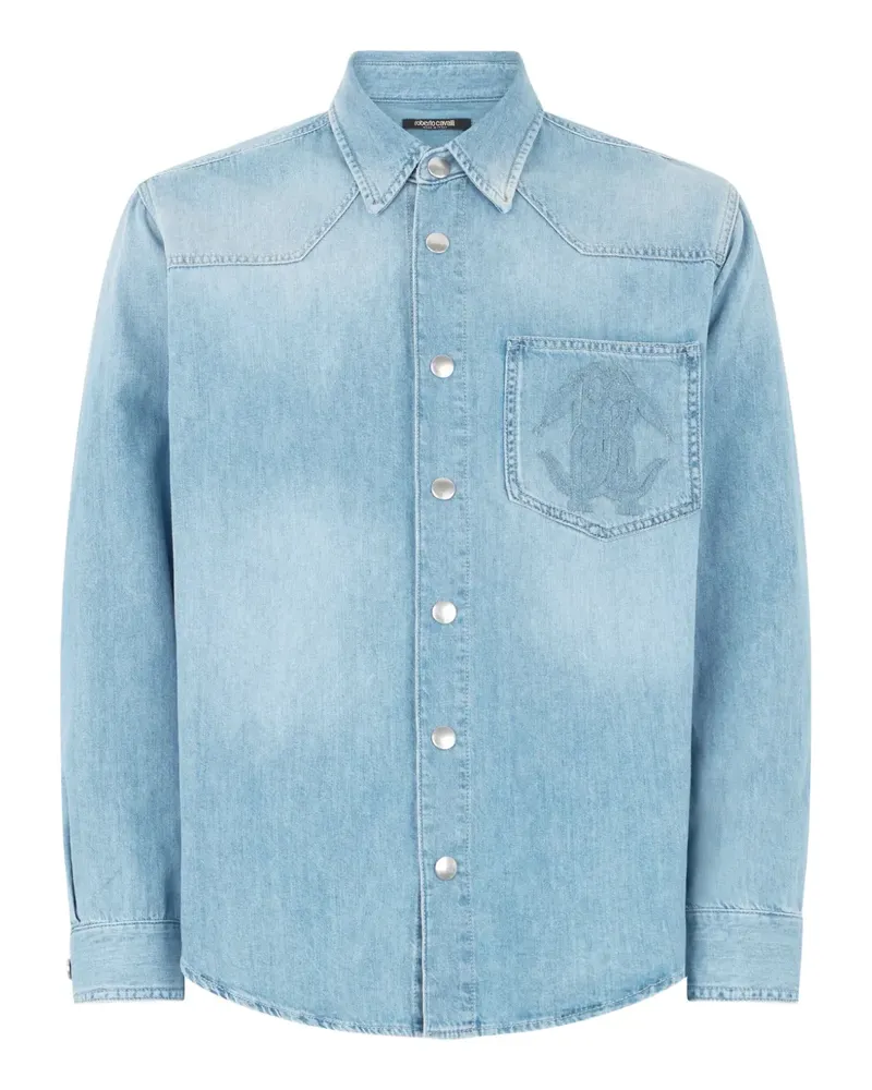Roberto Cavalli Klassisches Jeanshemd - Blau Blau