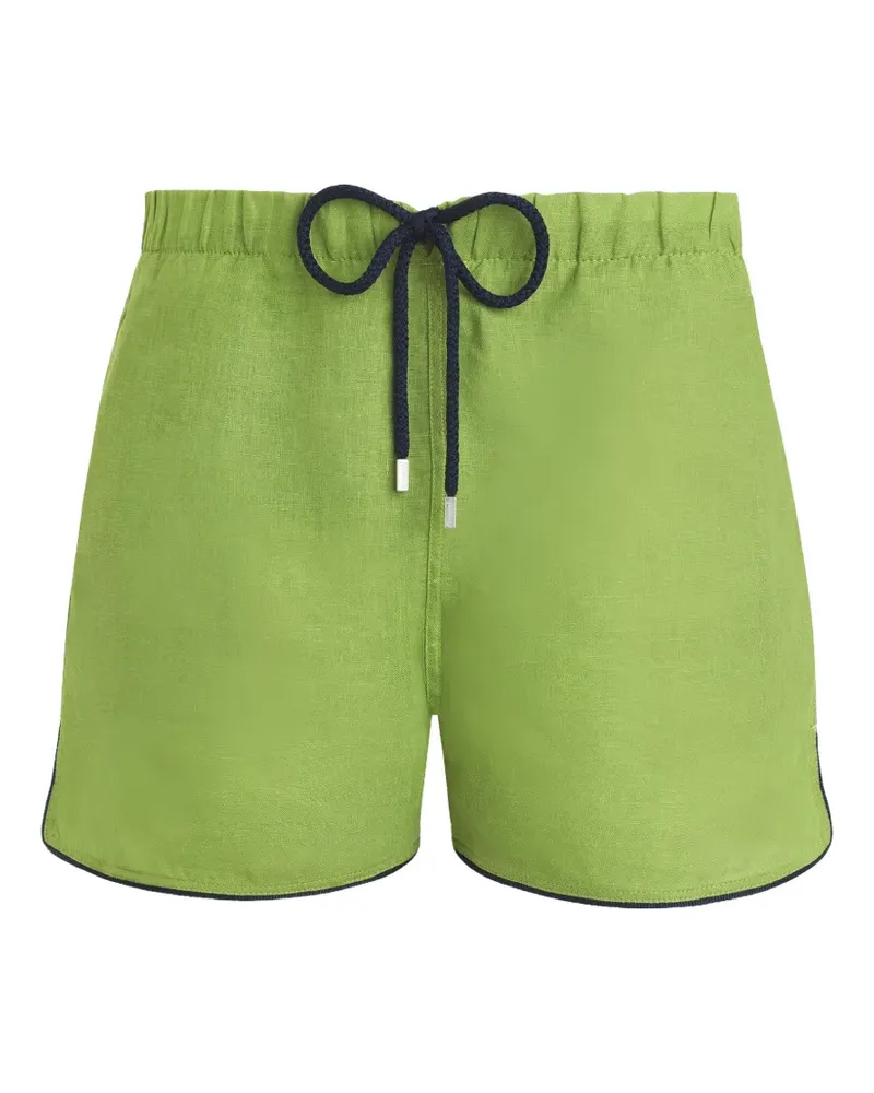 Vilebrequin Maurice drawstring linen swim shorts - Grün Grün