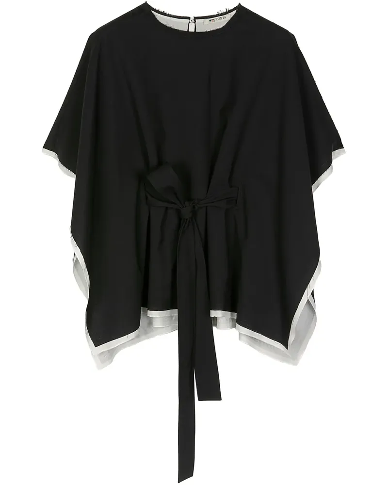 Ports 1961 Zweifarbiges Cape - Schwarz Schwarz