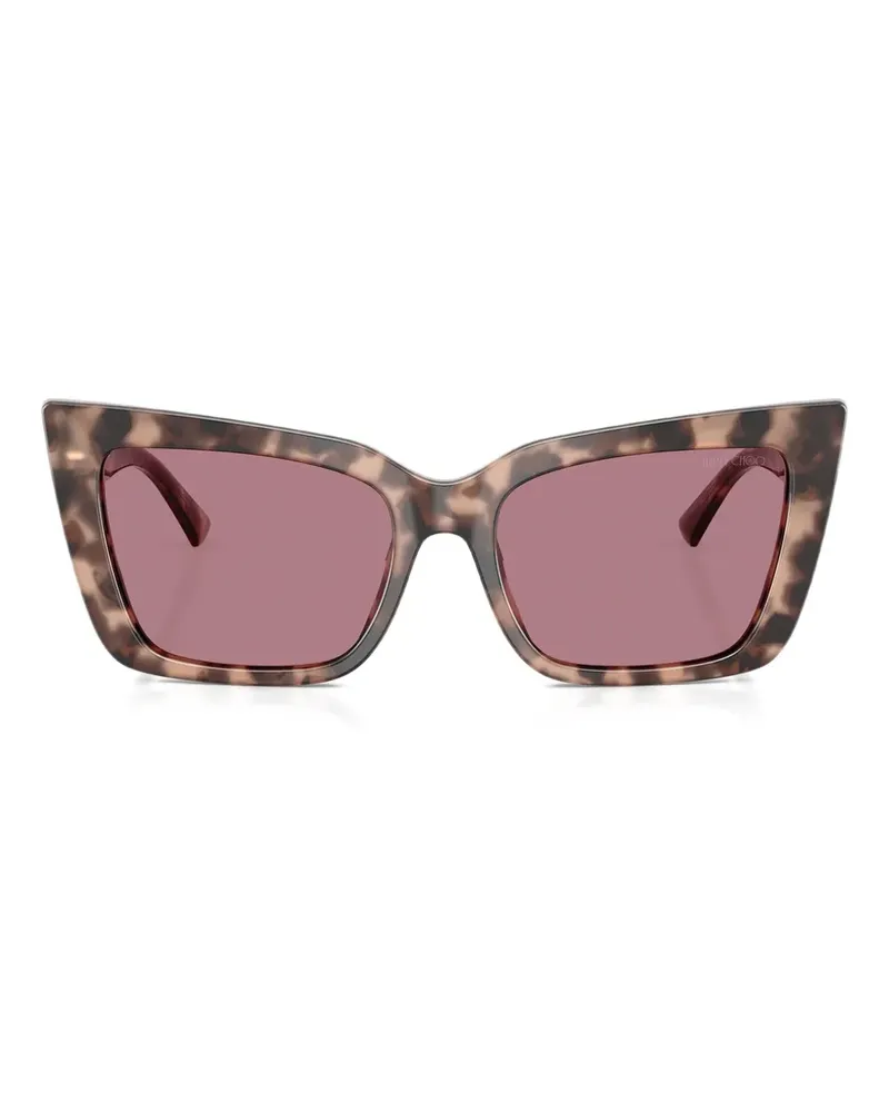 Jimmy Choo Sonnenbrille mit Cat-Eye-Gestell - Braun Braun