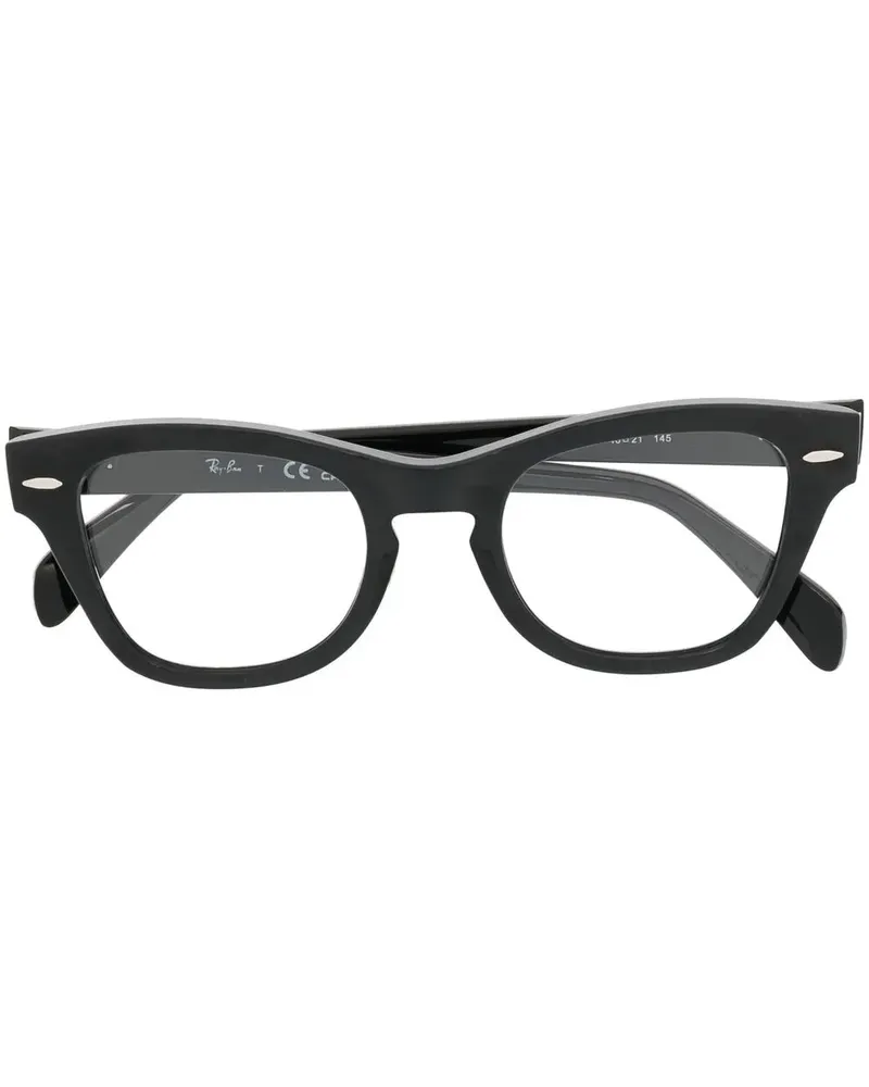 Ray Ban Brille mit eckigem Gestell - Schwarz Schwarz