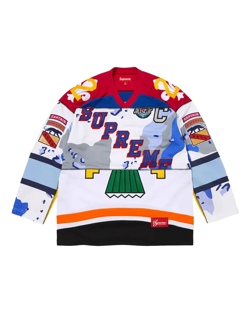 Supreme Being paneled hockey jersey - Weiß Weiß