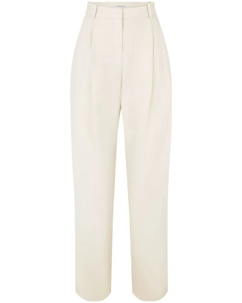 Nina Ricci Wide-Leg-Hose mit Faltendetail - Nude Nude