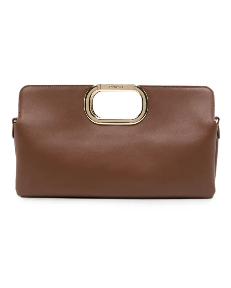 Twin-Set logo-engraved cut-out handle tote bag - Braun Braun