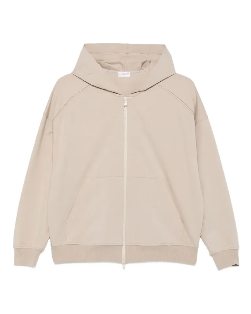 Brunello Cucinelli Kapuzenjacke mit Monili-Kettendetail - Nude Nude