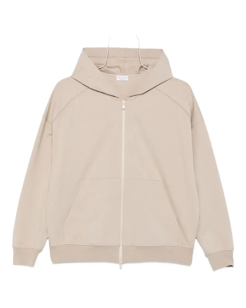Brunello Cucinelli Kapuzenjacke mit Monili-Kettendetail - Nude Nude