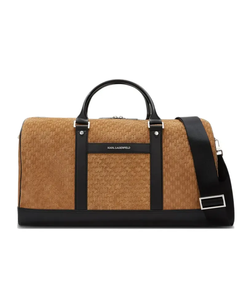 Karl Lagerfeld Reisetasche aus Wildleder mit Monogramm - Braun Braun