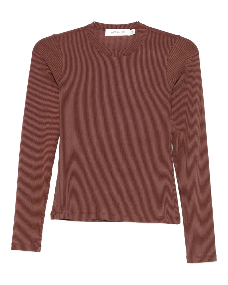 Aya Muse fine-ribbed T-shirt - Rot Rot