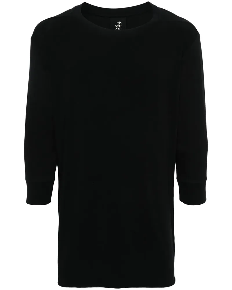 THOM KROM Langarmshirt mit Rundhalsausschnitt - Schwarz Schwarz