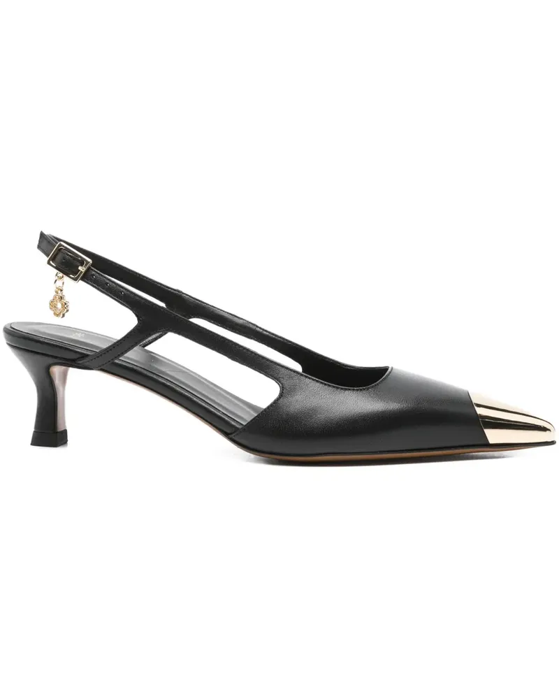 Maje Slingback-Pumps aus Leder 50mm - Schwarz Schwarz