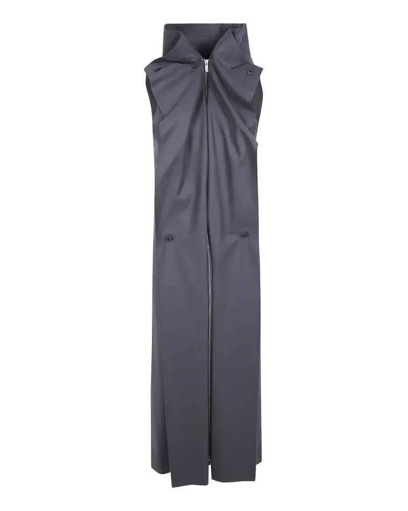 Issey Miyake draped zip-fastening maxi dress - Grau Grau