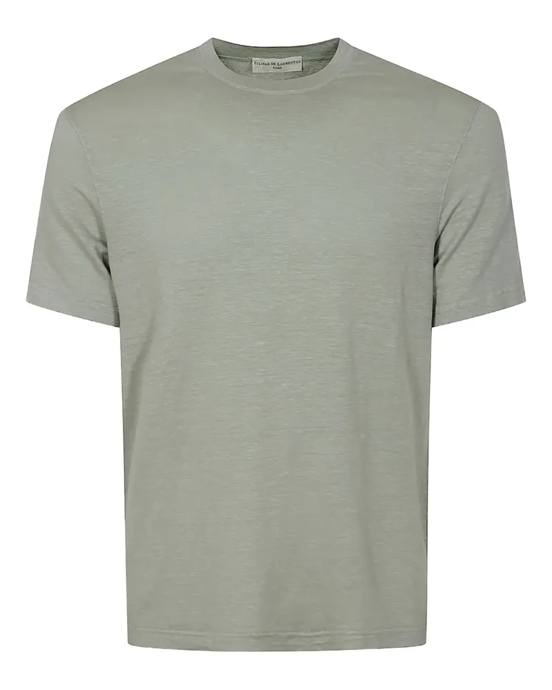 Filippo de Laurentiis T-Shirt aus Leinen - Grün Grün