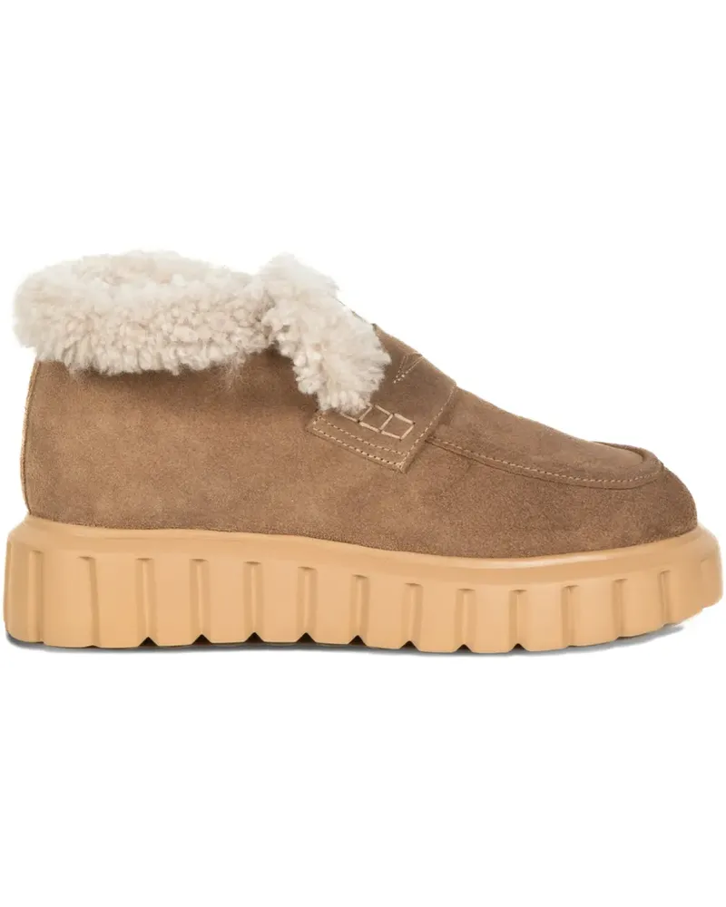 Voile Blanche Stiefel mit Pelzbesatz 40mm - Braun Braun