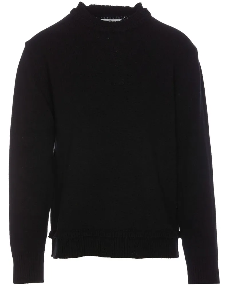 Maison Margiela Pullover mit Ellenbogen-Patches - Schwarz Schwarz