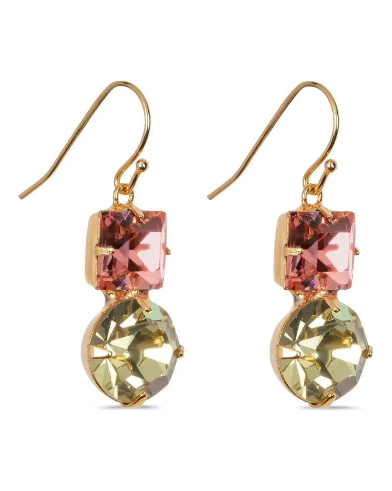 Jennifer Behr Kaiden crystal-embellished drop earrings - Gold Gold