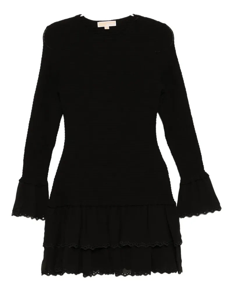 Michael Kors Gesmoktes Minikleid - Schwarz Schwarz
