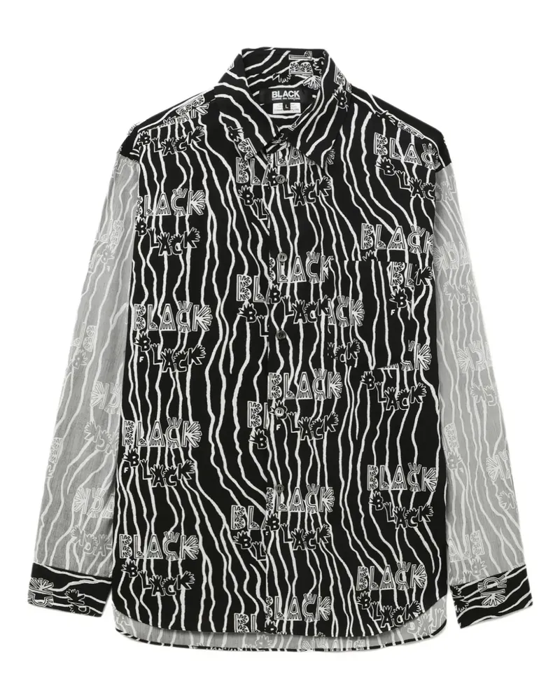 Comme des Garçons print long-sleeve shirt - Schwarz Schwarz