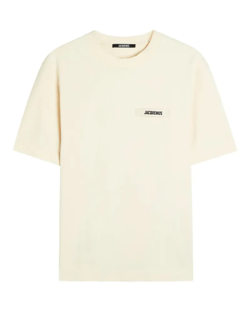 Jacquemus T-Shirt mit Patch - Nude Nude