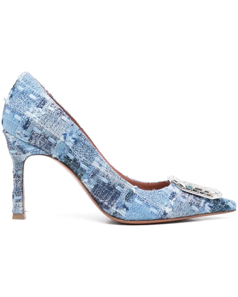 Amina Muaddi Camelia Pumps 90mm - Blau Blau